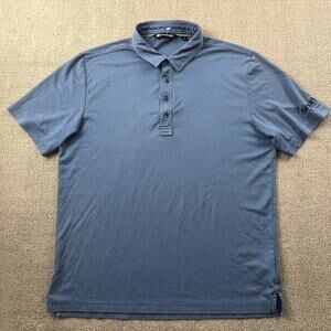 Travis Mathew Polo Shirt Adult Large Blue Short Sleeve Golfing Golf Casual Men's